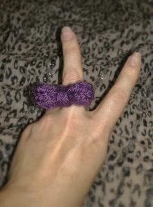 knitted bow ring 2